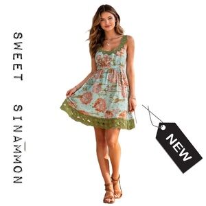 NWT Sweet sinammon hot mama 100% Silk dress